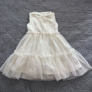 Sparkling Cream Tulle Dress